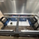 Tiger RV lithium battery compartment with blue batteries and metal frame